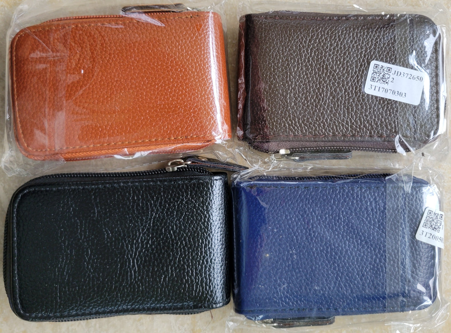 Men's Wallets 3-Pack (Brown, Blue, Purple)