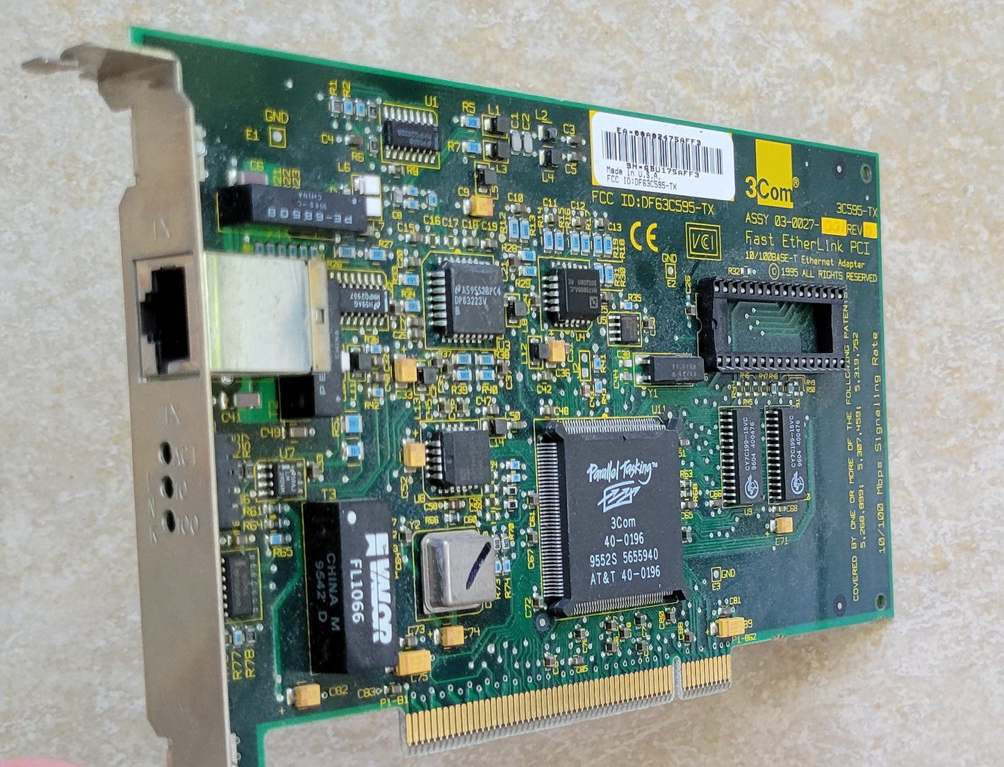 n. 3Com Fast EtherLink PCI Ethernet Network Card, 3C595-TX