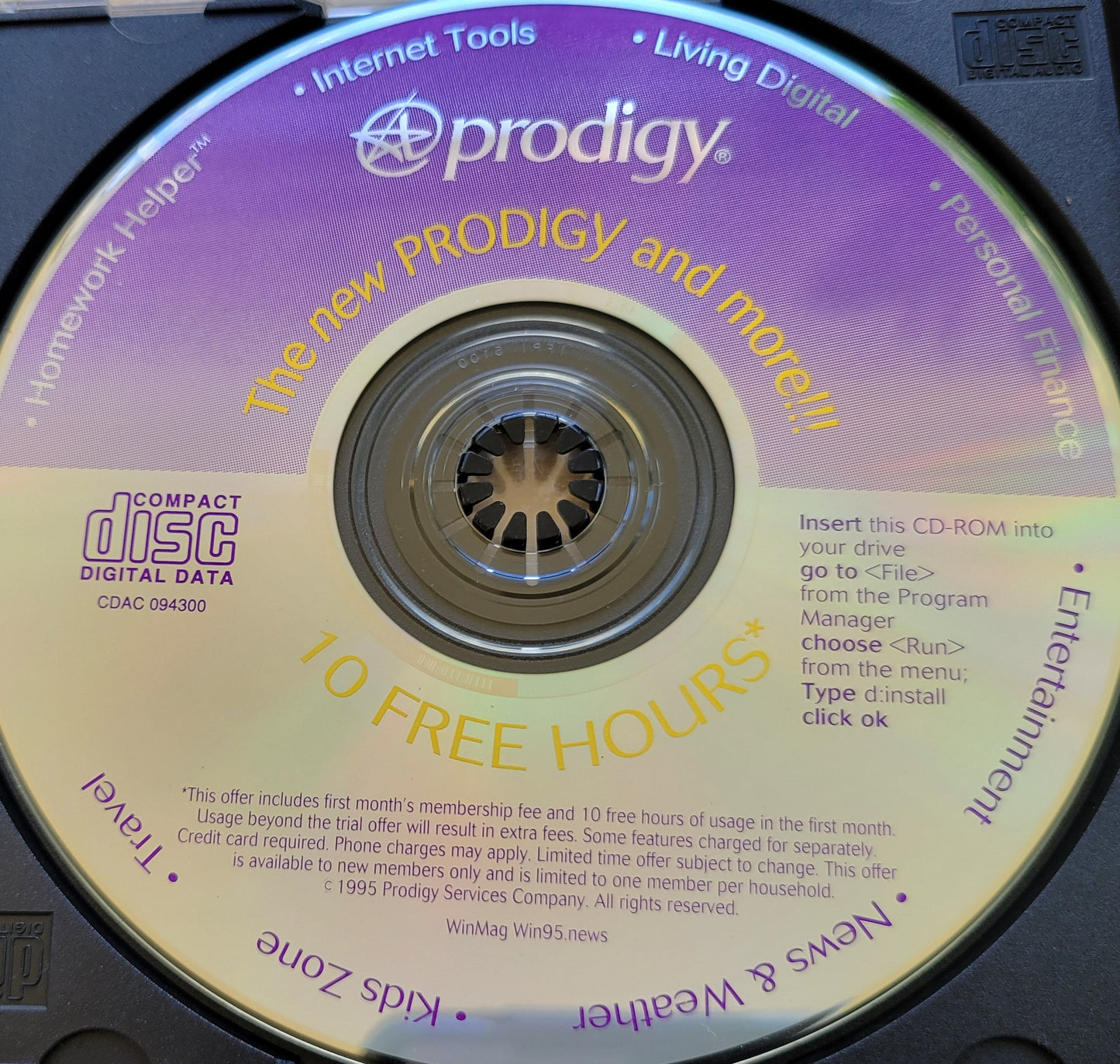 Vintage CD - Prodigy Internet Tools, Homework Helper