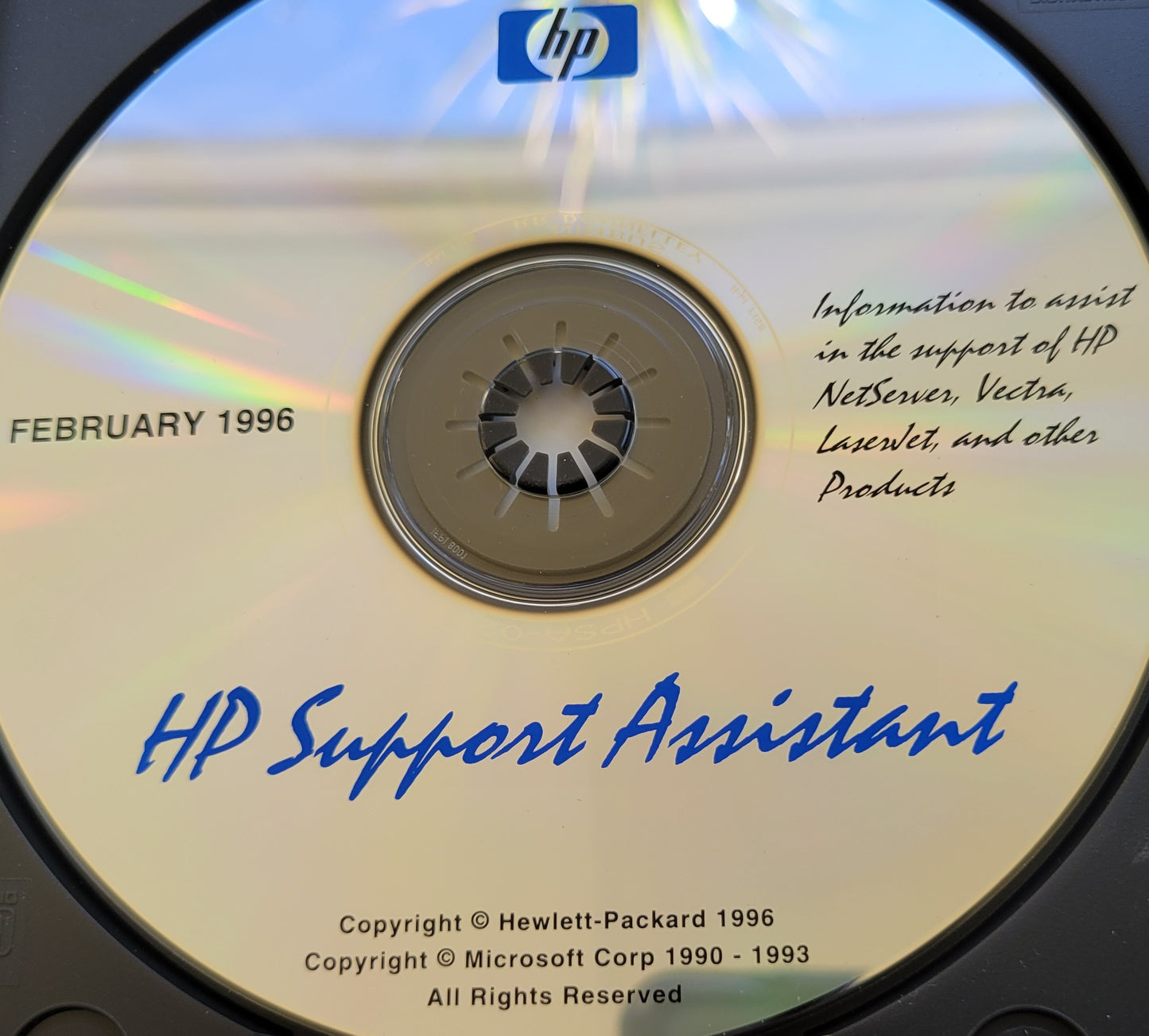 Vintage CD - HP Support Assistant, 1996