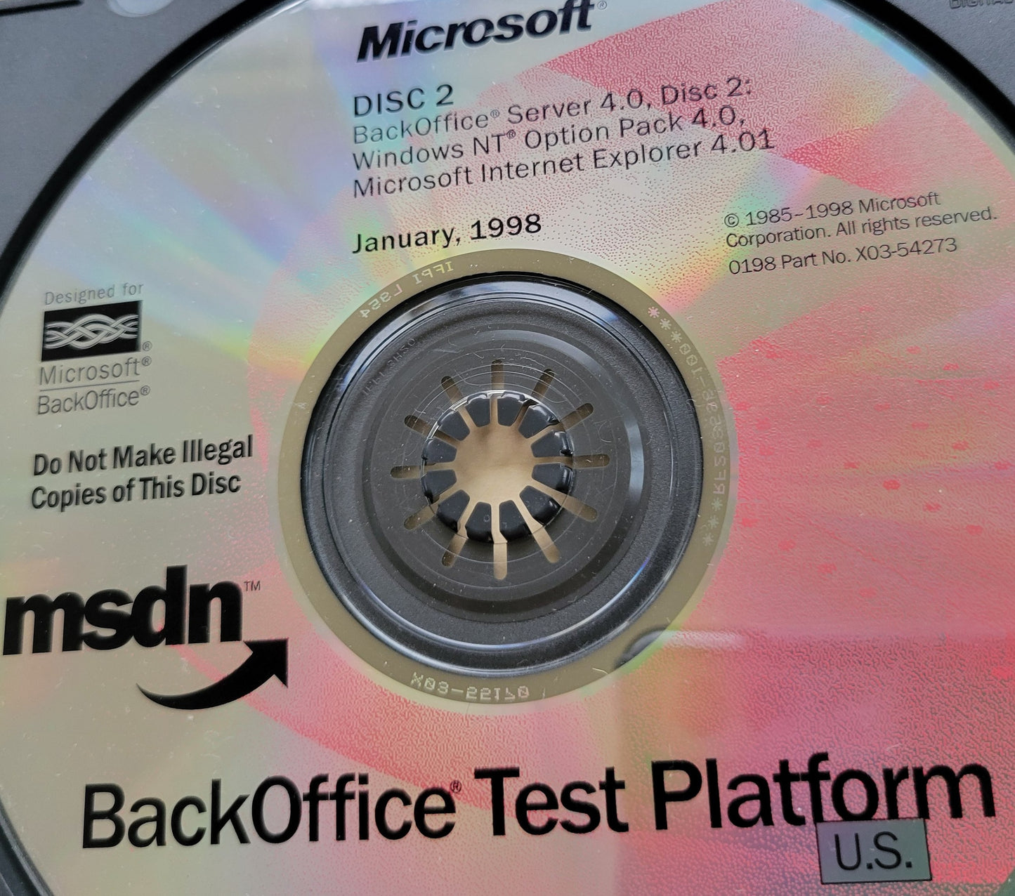 Vintage - Microsoft BackOffice Test Platform, 1998