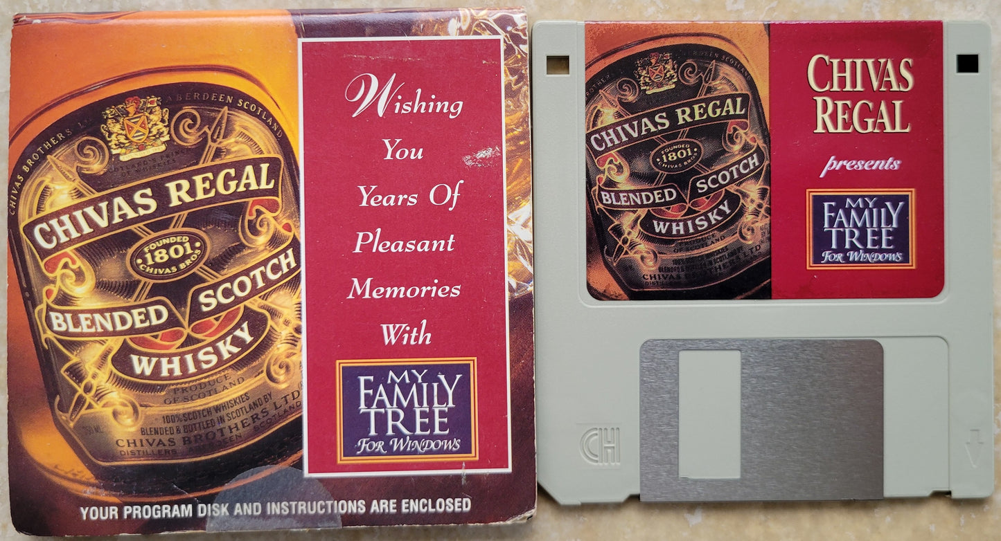 Vintage Floppy Diskette - Chivas Regal My family Free for Windows