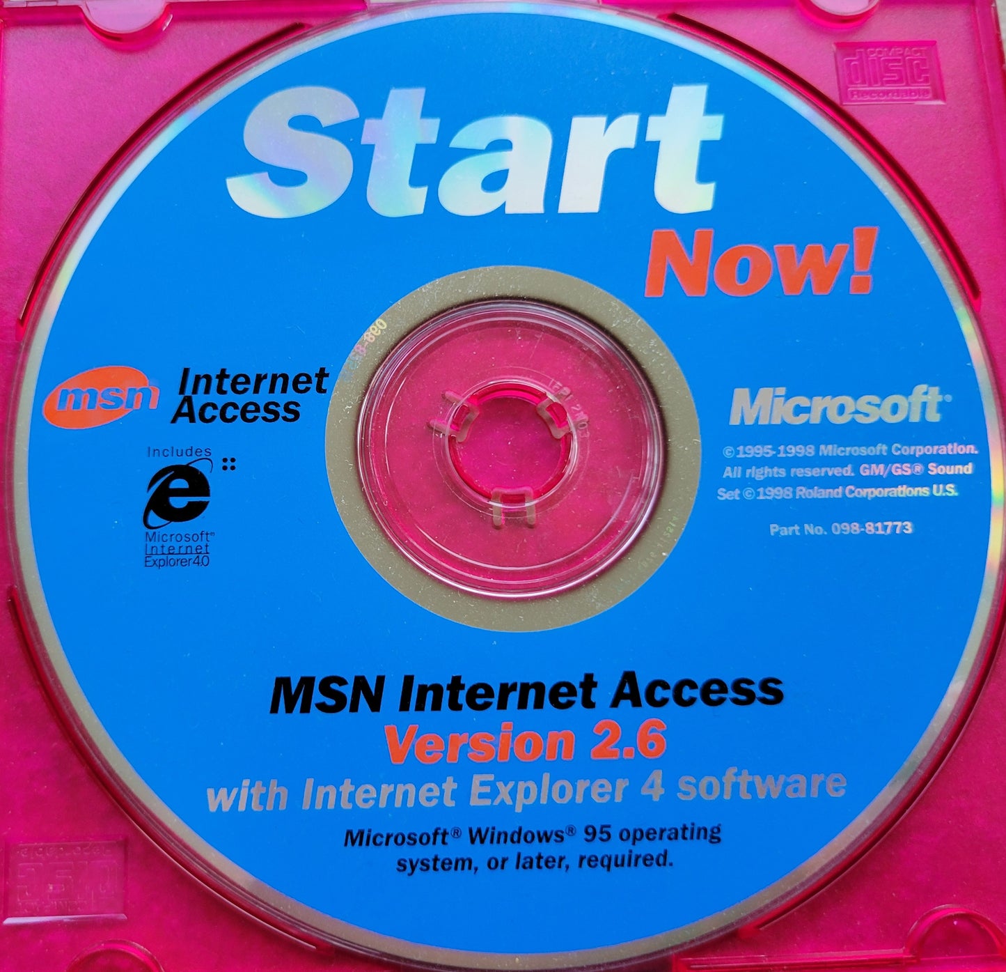 Vintage - Microsoft MSN Internet Access, Version 2.6 with Internet Explorer 4, 1998