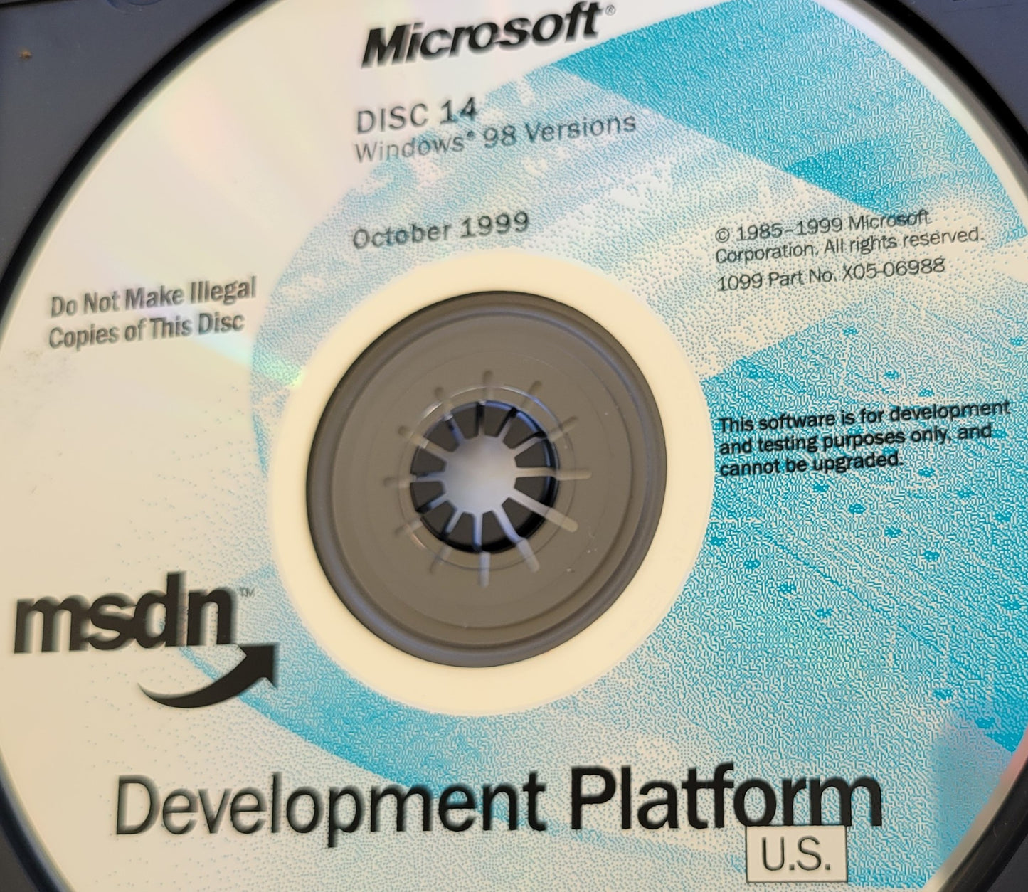 Vintage - Microsoft Windows 98 Versions, 1999