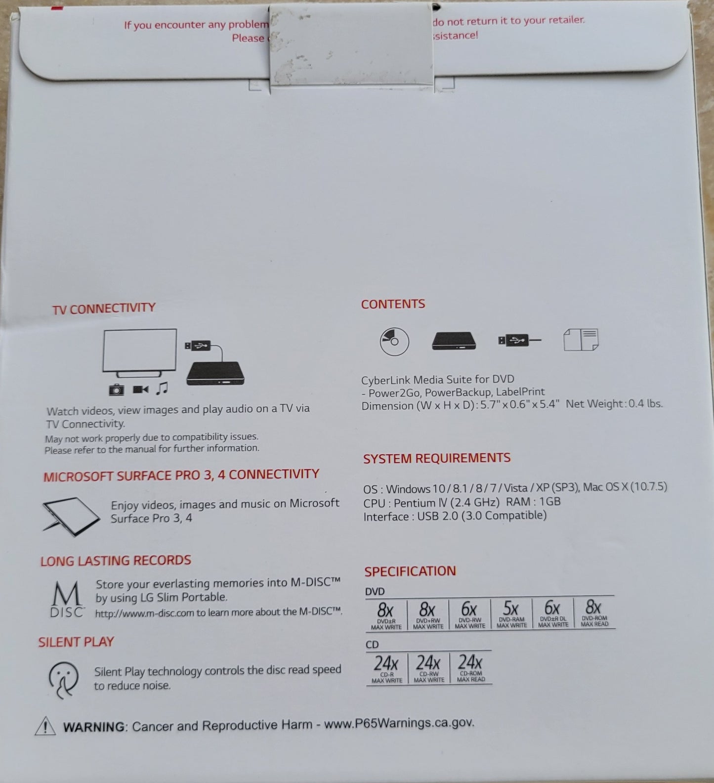 LG Ultra Slim Portable DVD Writer, GP60NB50