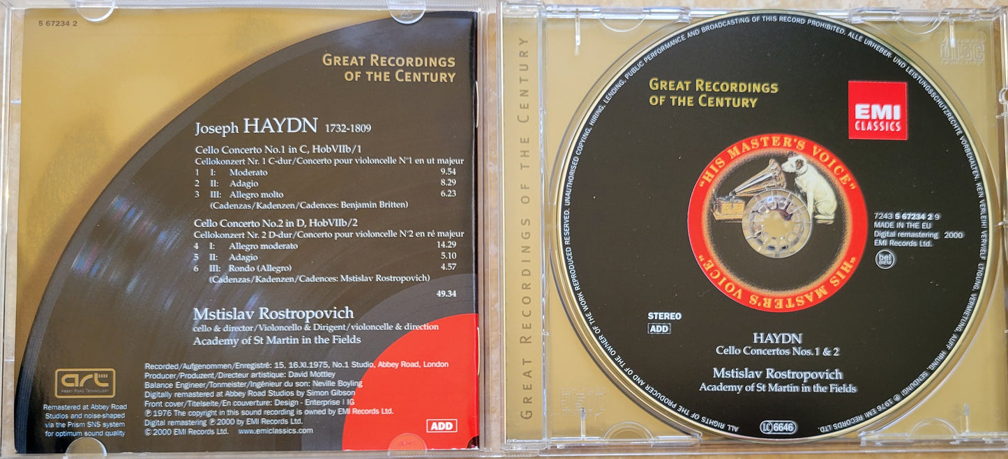 Music CD - Haydn: Cello Concertos Nos. 1 and 2, 2000