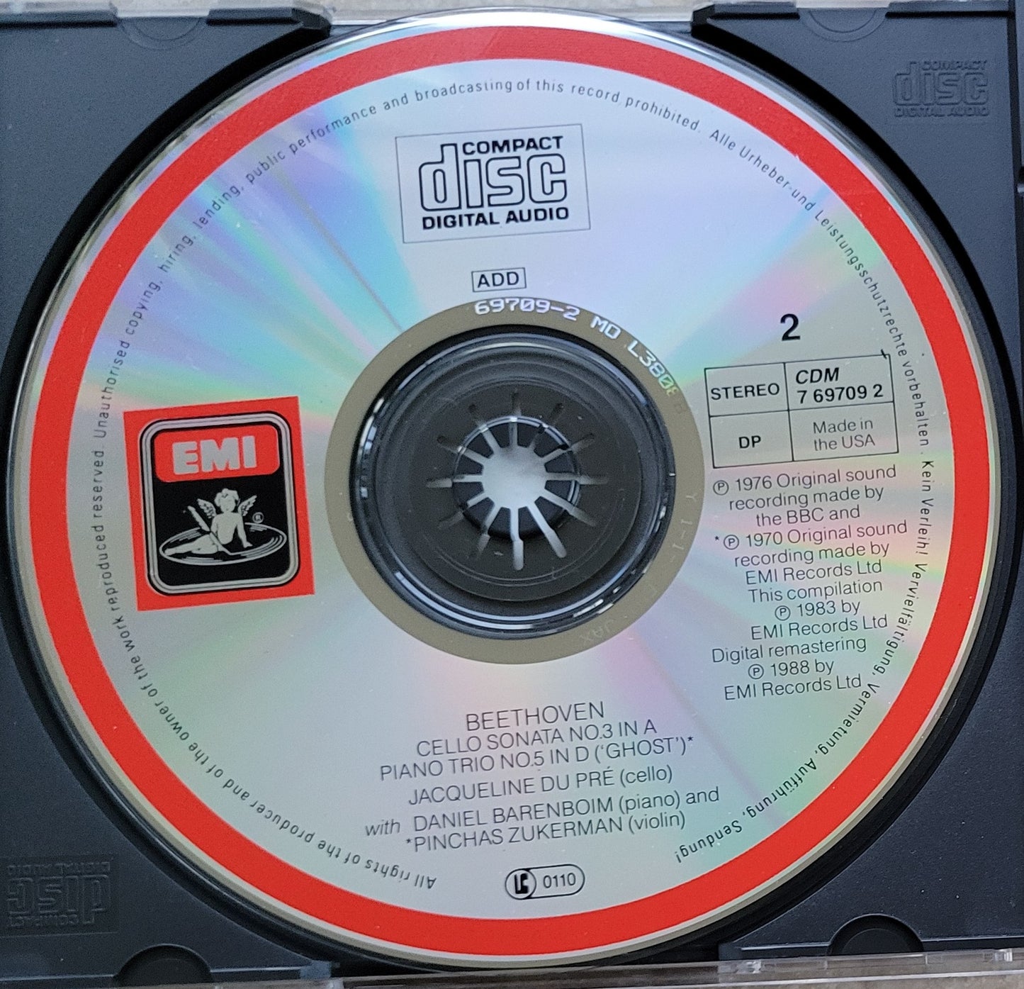 Music CD - Jacqueline Du Pre, Impressions, 2 CDs, 1988