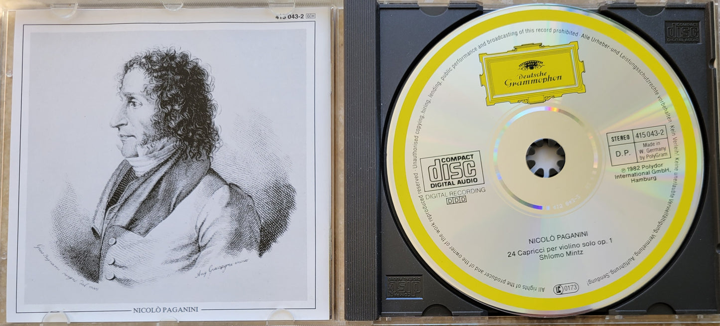 Music CD - Paganini: 24 Capricci, Shlomo Mintz, 1982