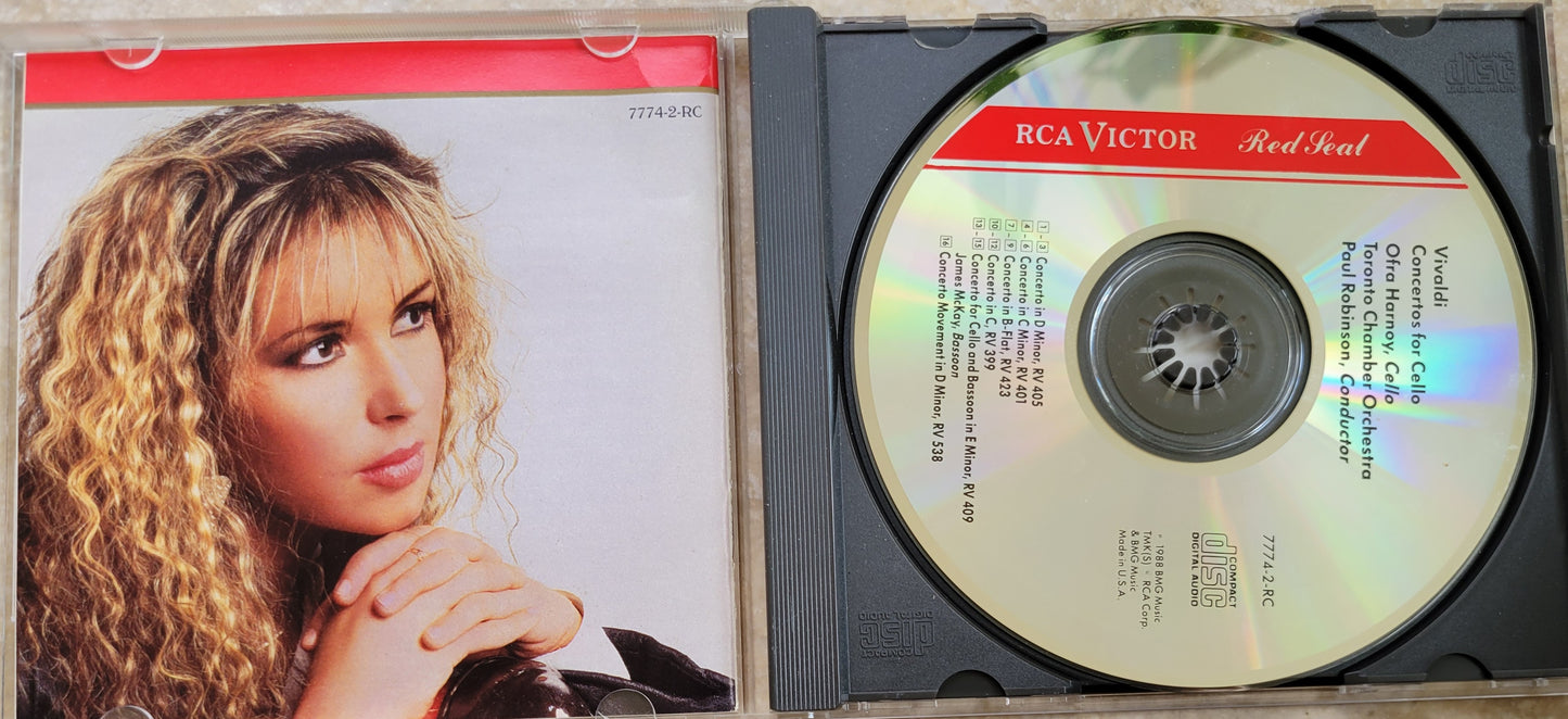 Music CD - Vivaldi: Concertos For Cello, Ofra Harnoy, 1988