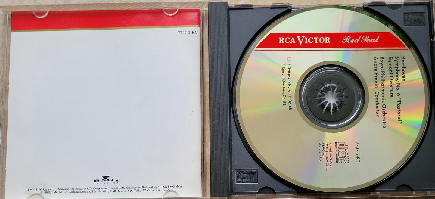 Music CD - Beethoven: Symphony No. 6 "Pastoral", Egmont Overture, 1988
