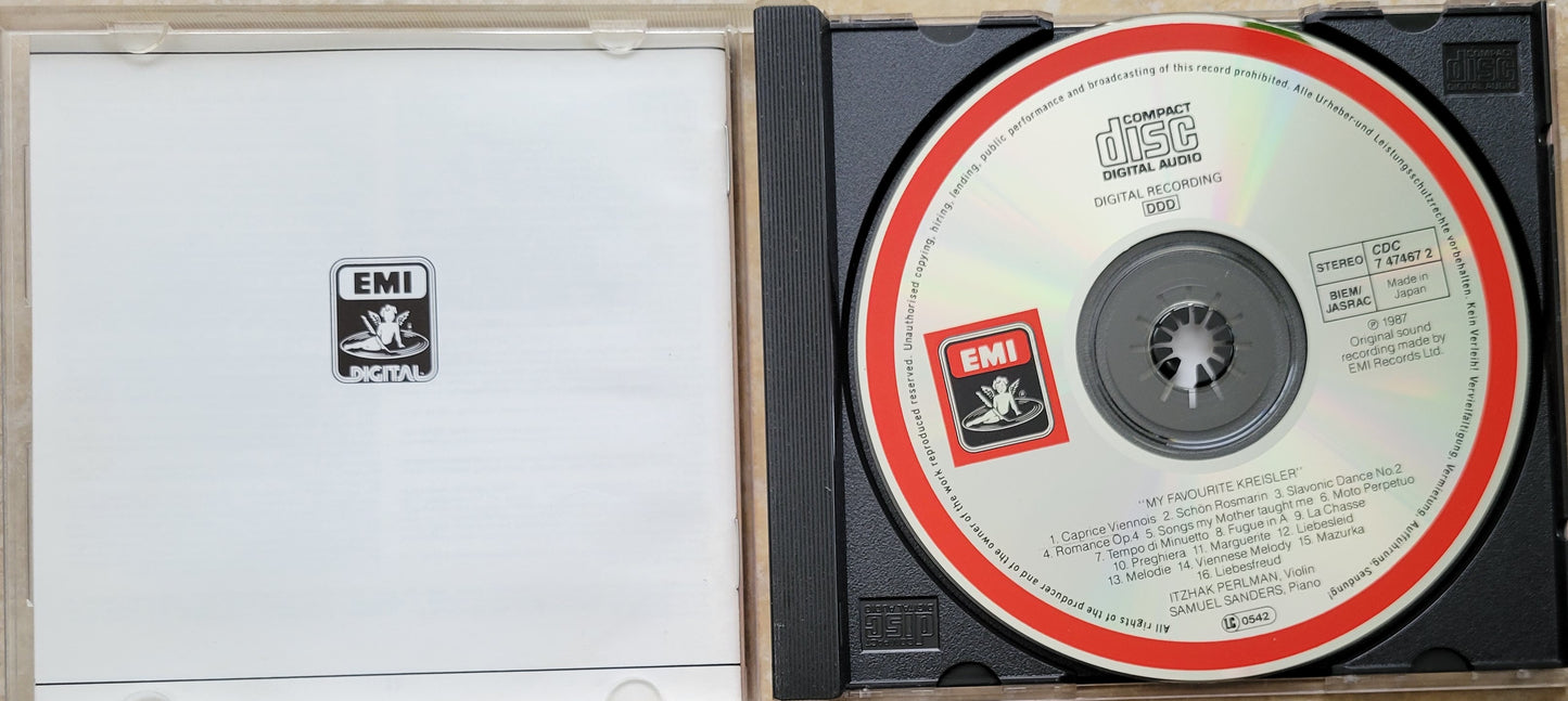 Music CD - My Favorite Kreisler, Itzhak Perlman, 1987