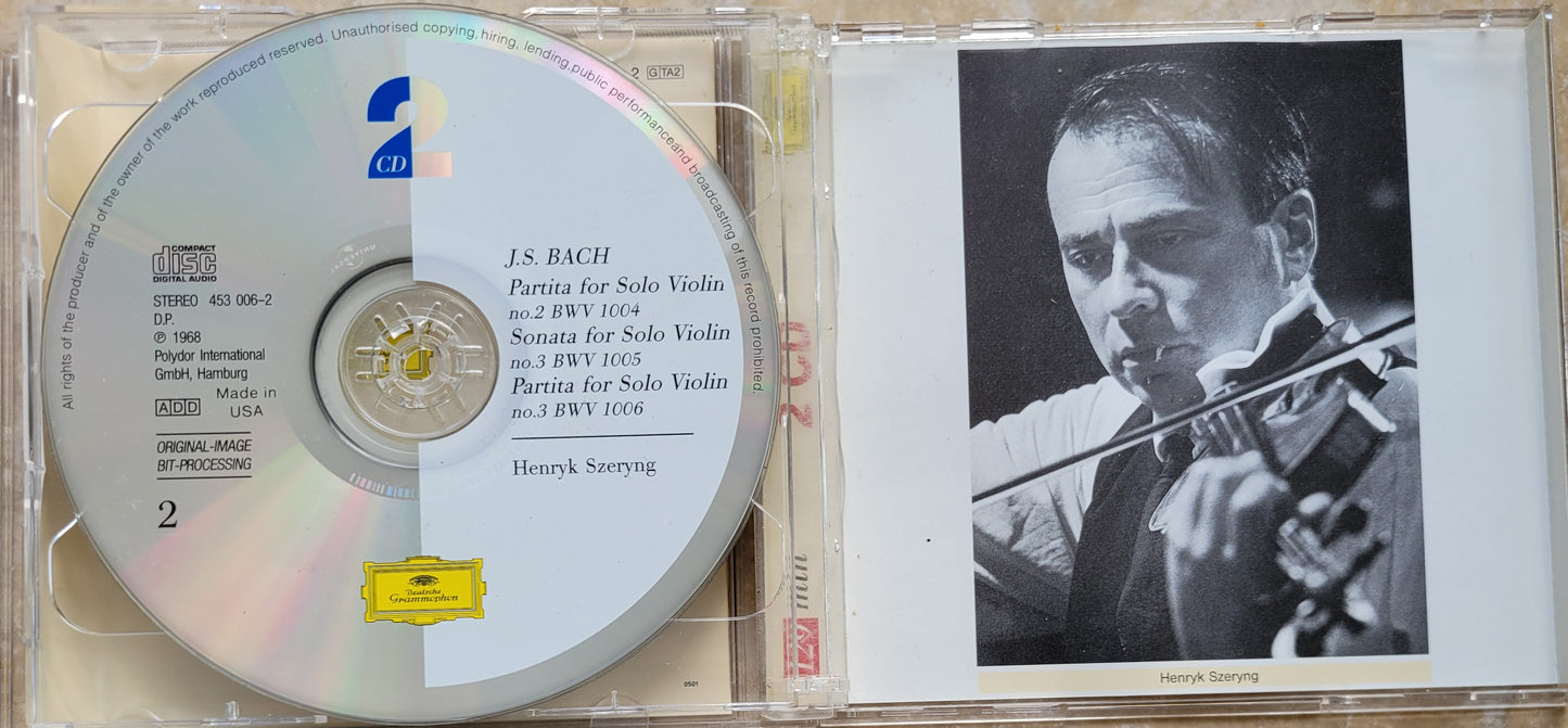 Music CD - Bach: Sonatas & Partitas for Violin, Henryk Szeryng, 2CDs, 1968