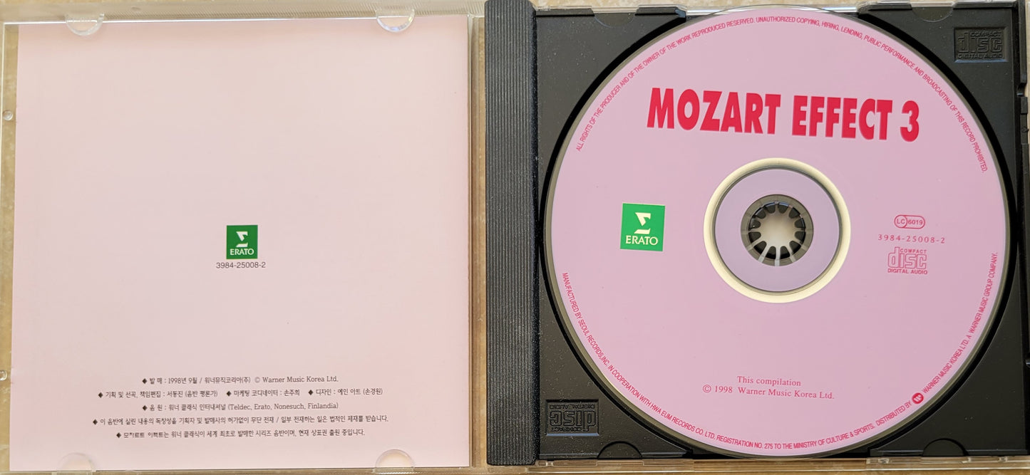 Music CD - Mozart Effect 3: Boost your IQ & EQ with Mozart, Korean Included, 1998