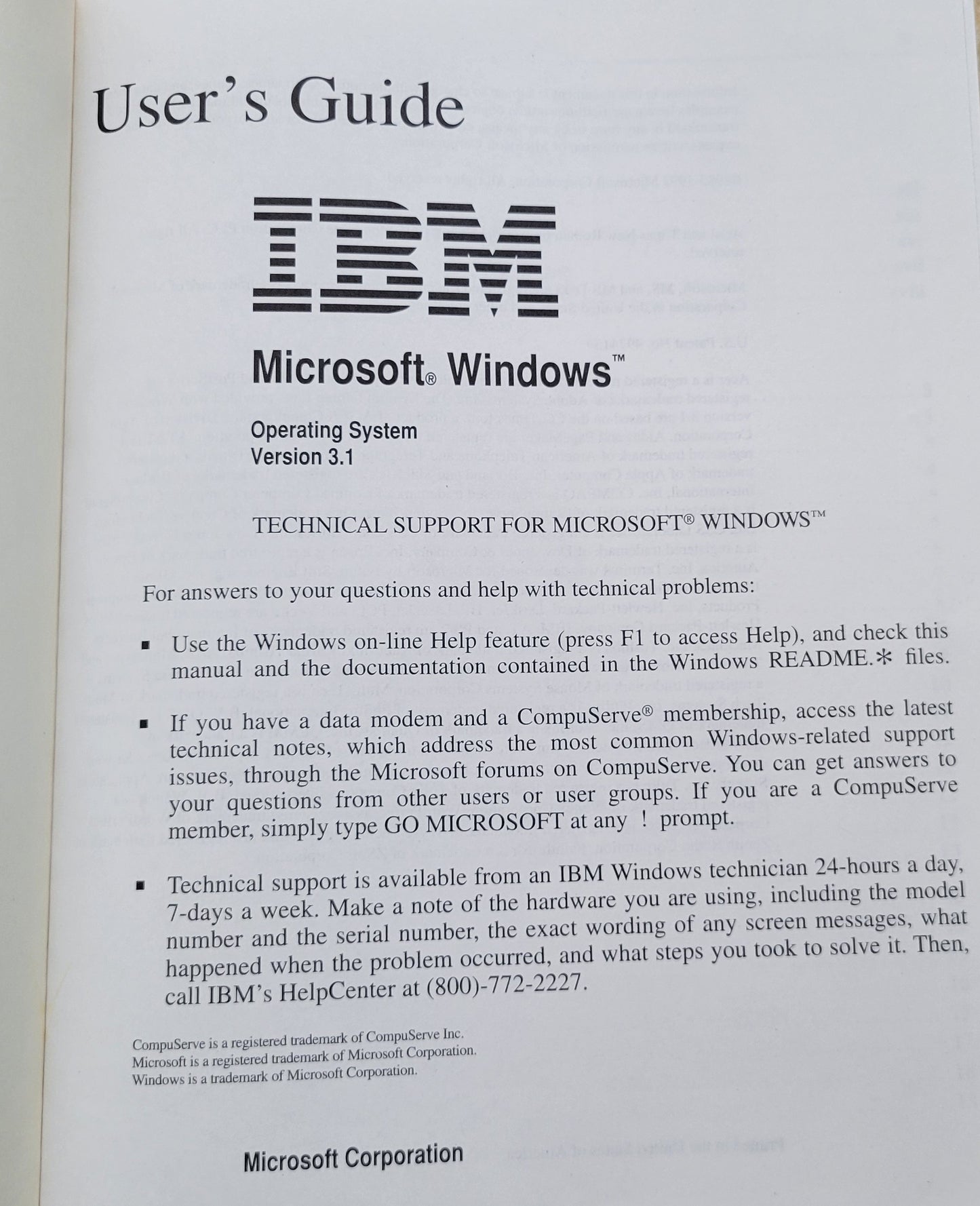 Vintage - Microsoft Windows User's Guide by IBM, 1993