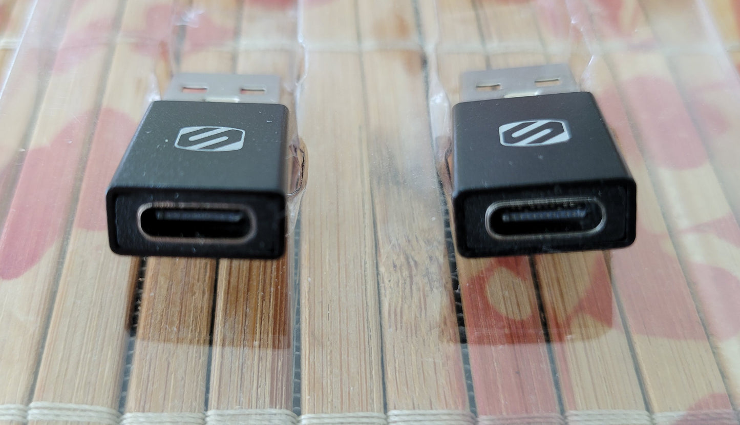 Mini USB A Male to USB Type C Female Adapter, 2-Pack