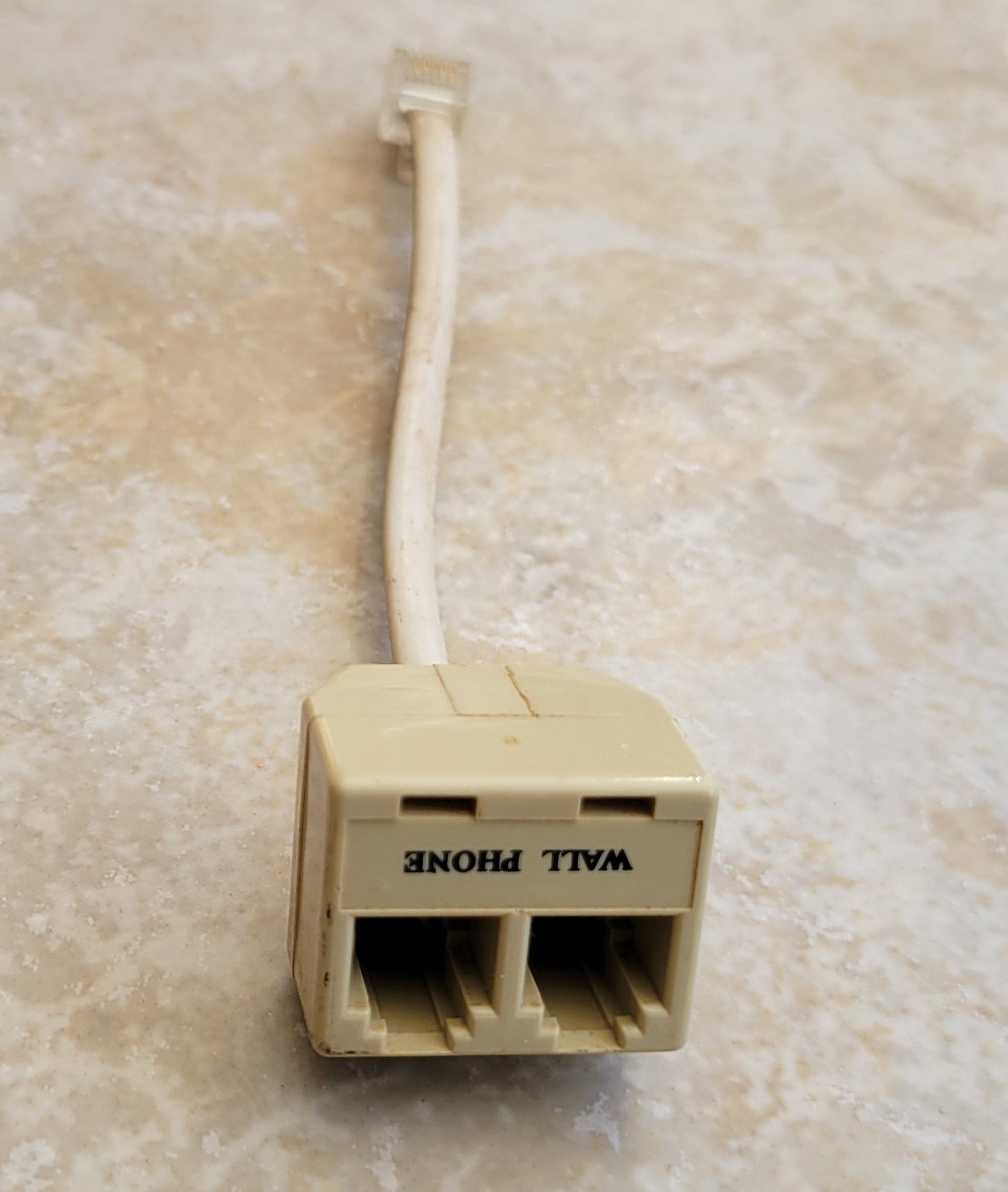 Two RJ-11 Phone Jack Splitter, Female and Male Adapter