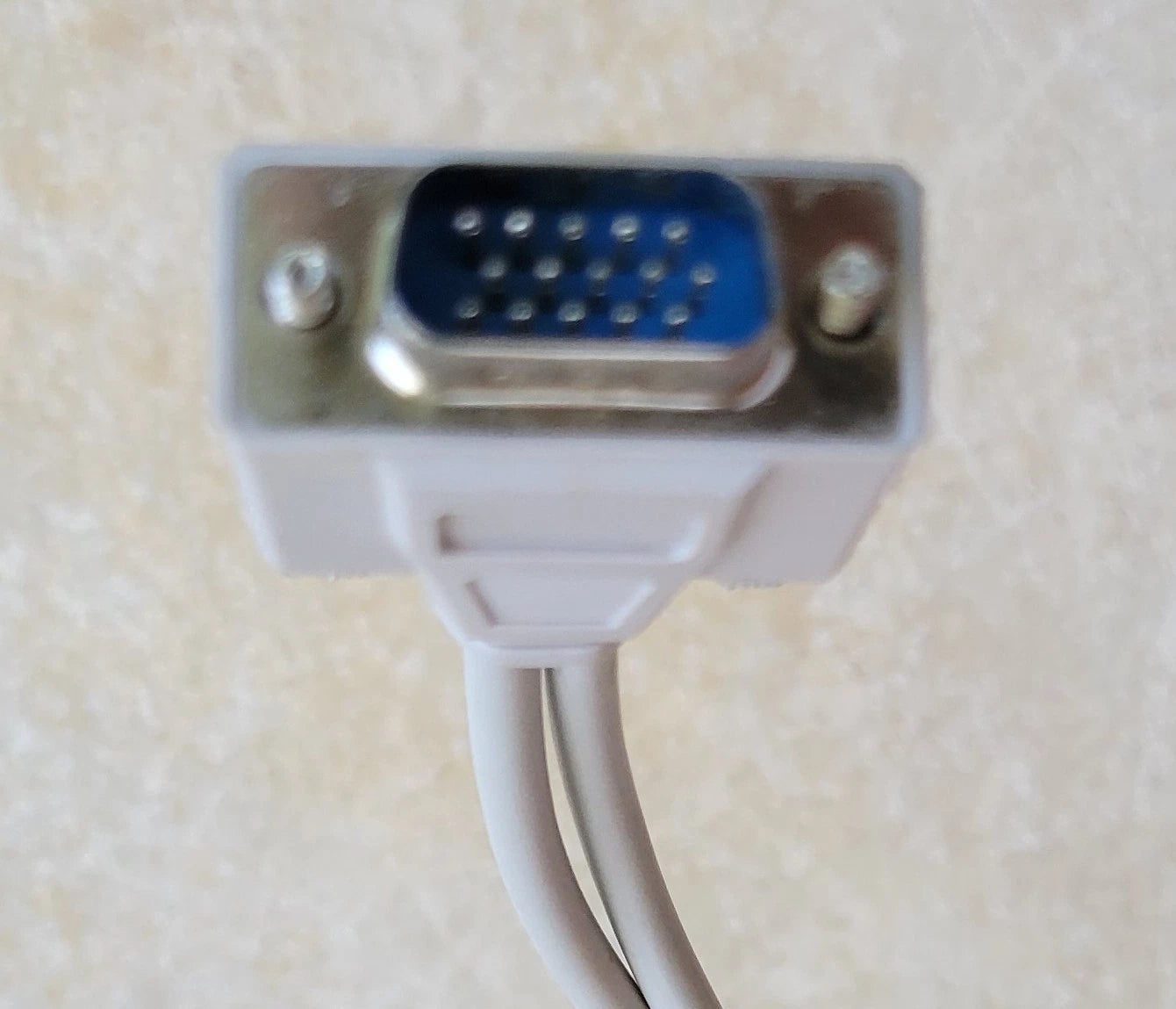Two 15-Pin VGA Female to One 15-Pin Male Cable Adapter
