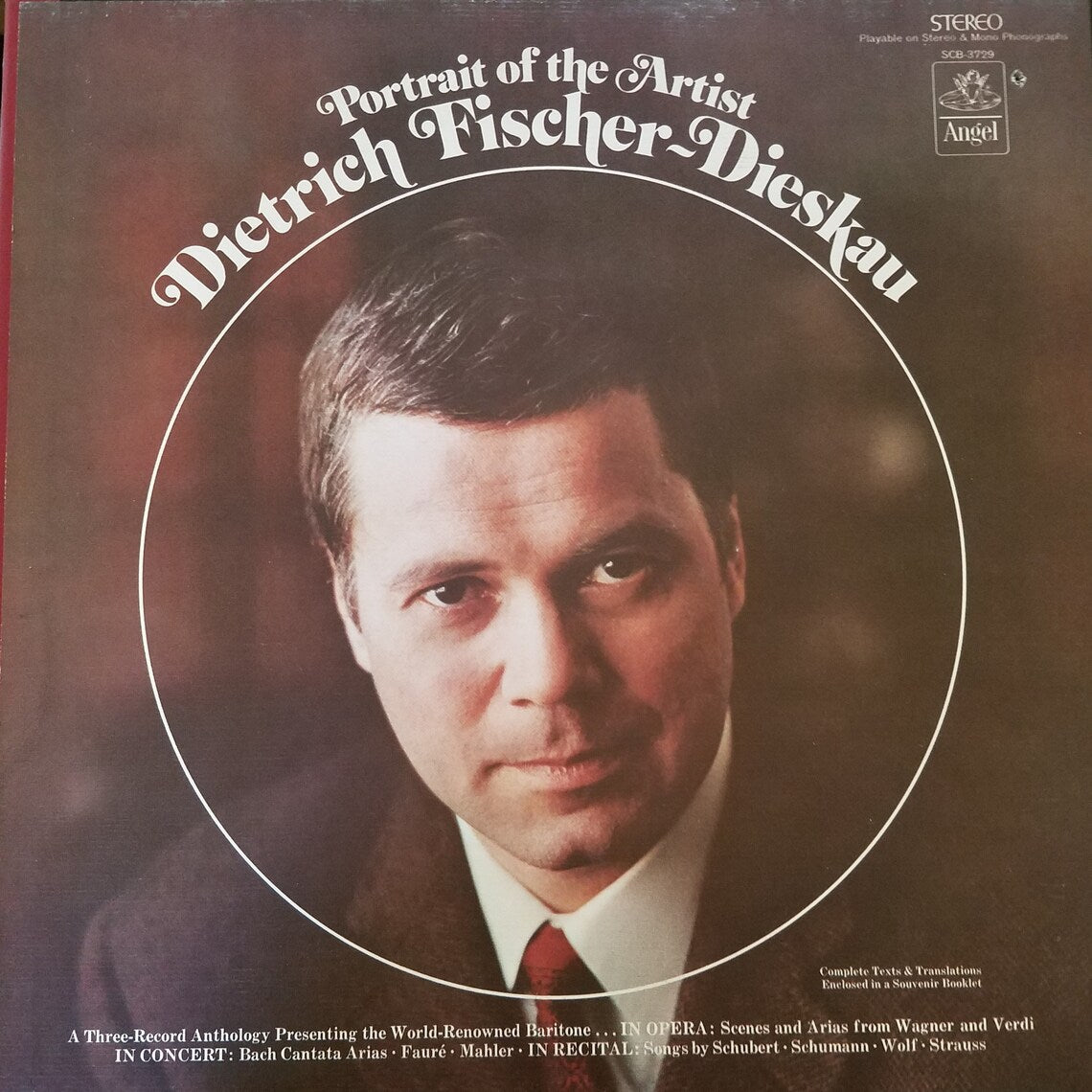 LP Record - Dietrich Fischer-Dieskau (1925 – 2012) Baritone