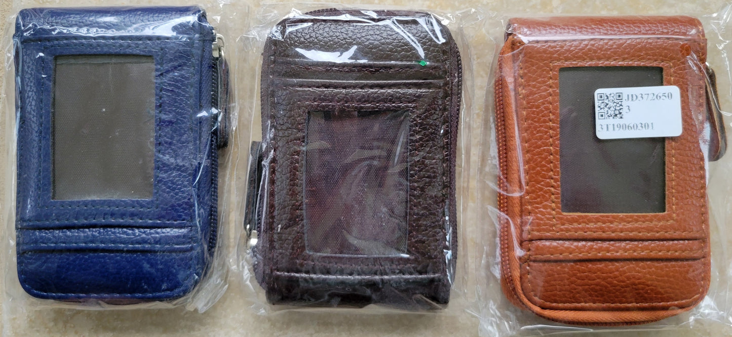 Men's Wallets 3-Pack (Brown, Blue, Purple)