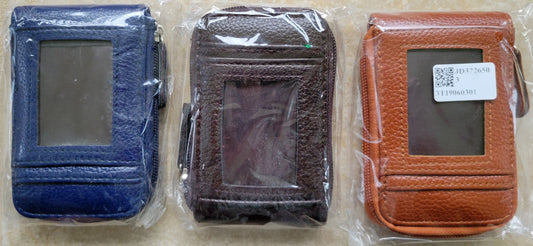 Men's Wallets 3-Pack (Brown, Blue, Purple)