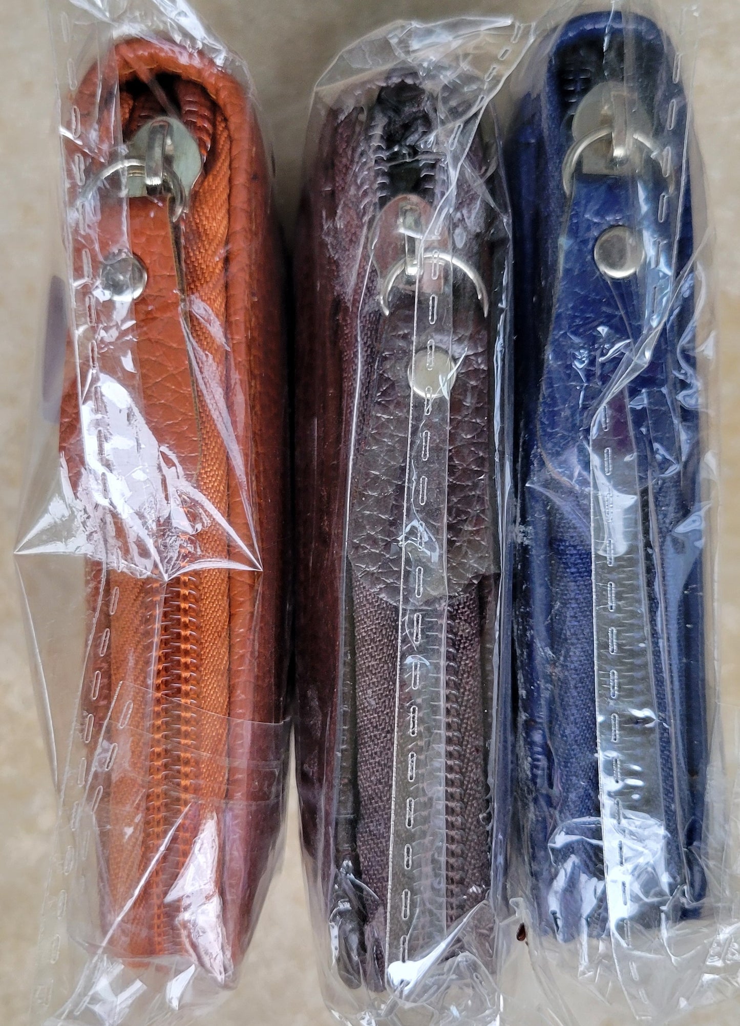 Men's Wallets 3-Pack (Brown, Blue, Purple)