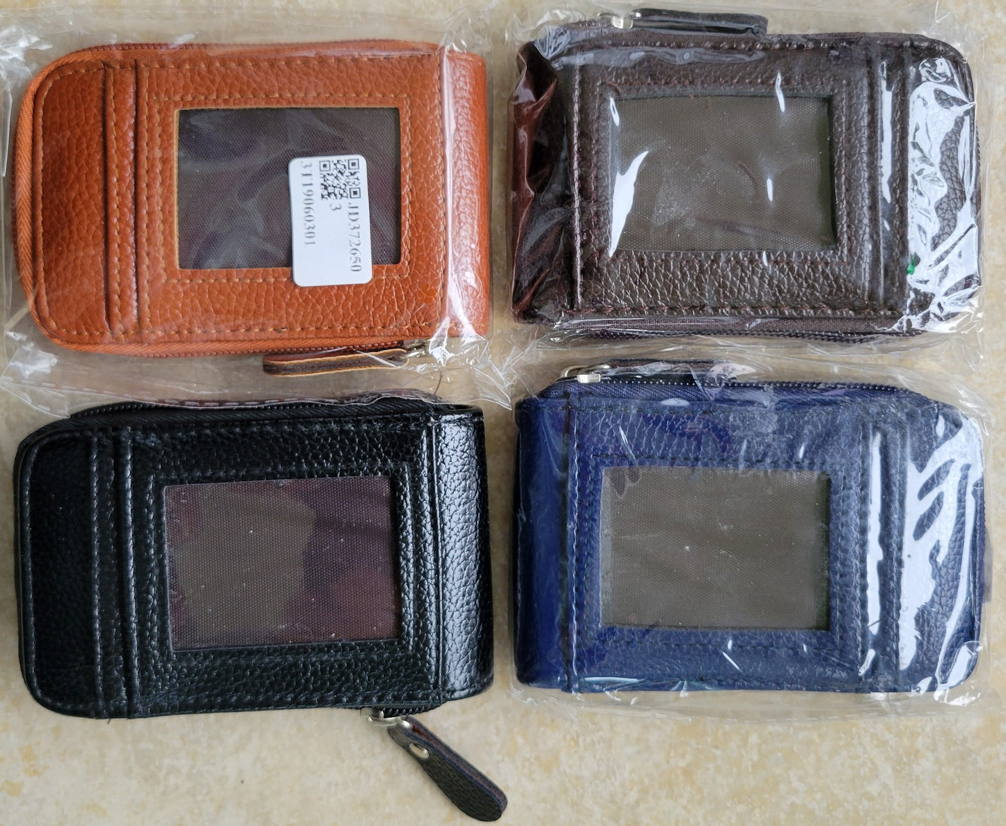 Men's Wallets 3-Pack (Brown, Blue, Purple)