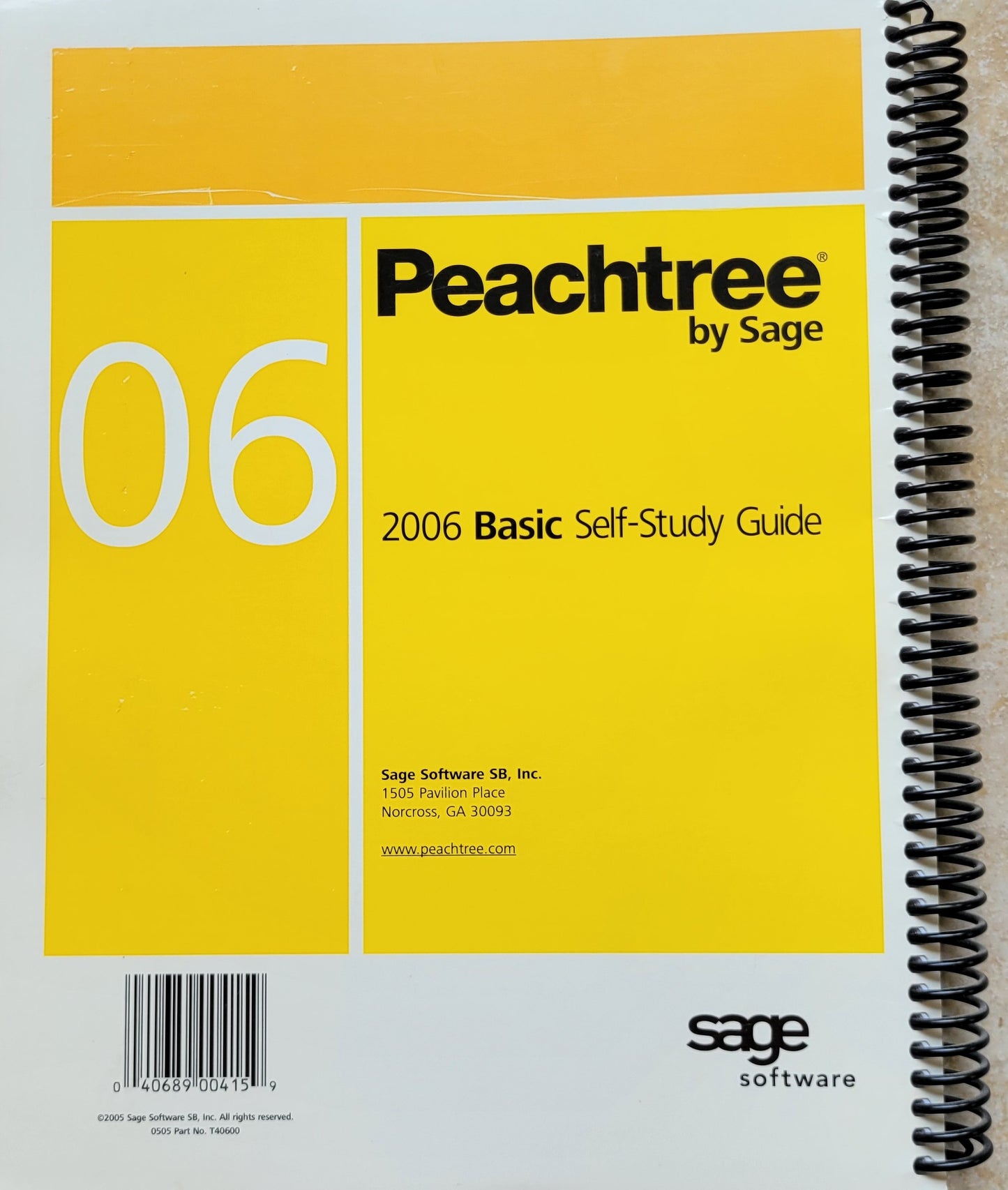 Peachtree by Sage - 2006 Basic Self-Study Guide, 2005