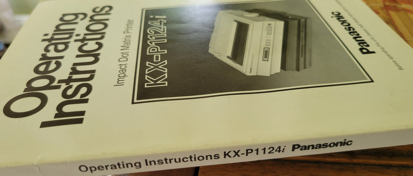 Vintage - Panasonic Impact Dot Matrix Printer, Operating Instructions