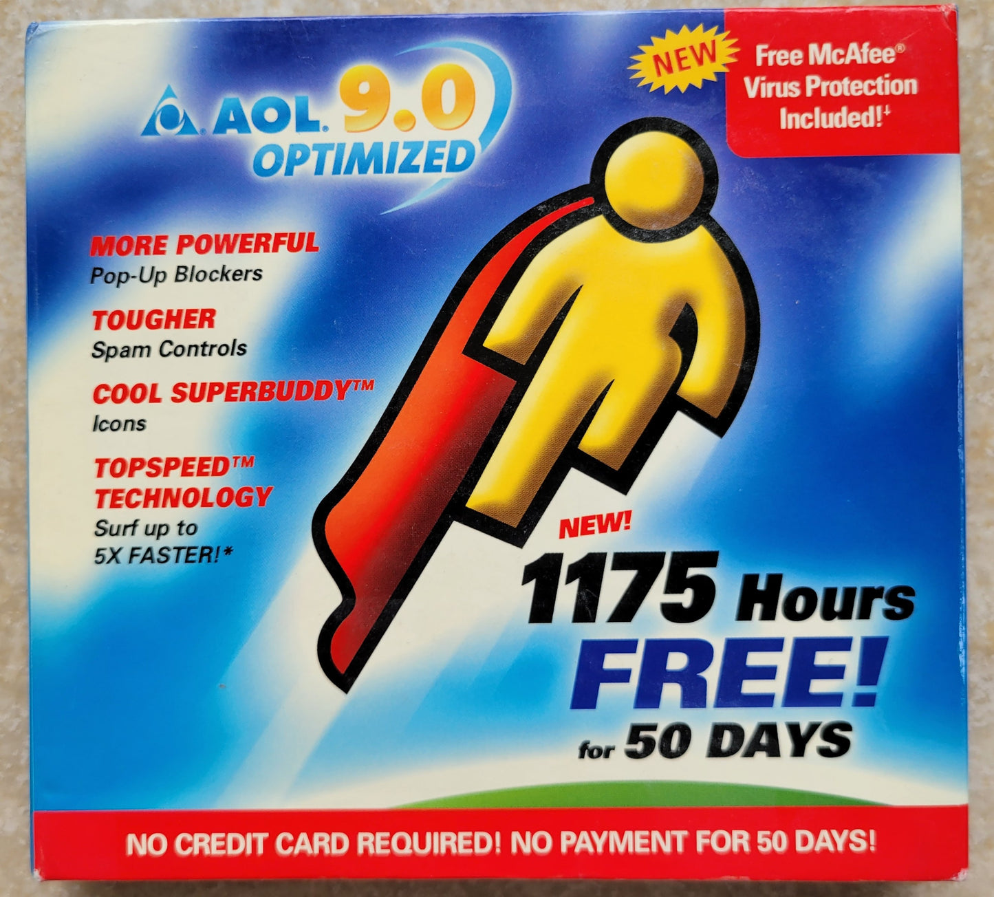 Vintage - AOL 9.0 Optimized Marketing CD Case (No CD)