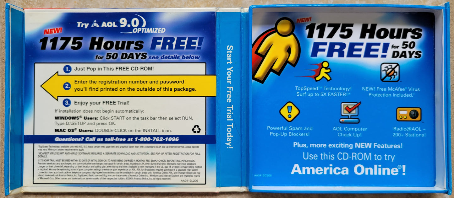 Vintage - AOL 9.0 Optimized Marketing CD Case (No CD)