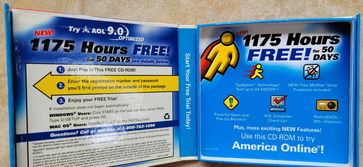 Vintage - AOL 9.0 Optimized Marketing CD Case (No CD)