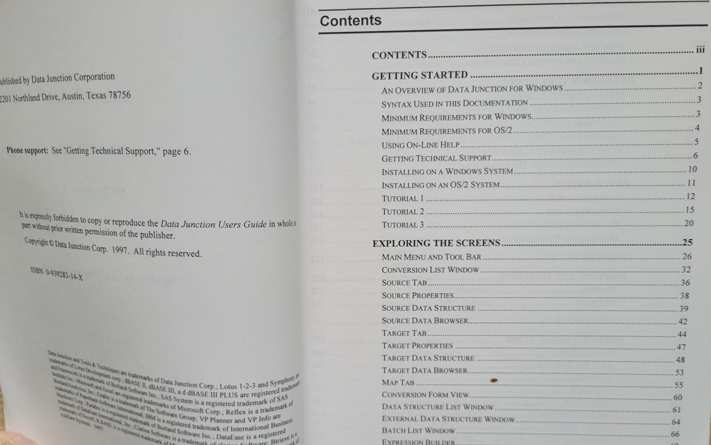 Vintage - Data Junction for Windows Users Manual