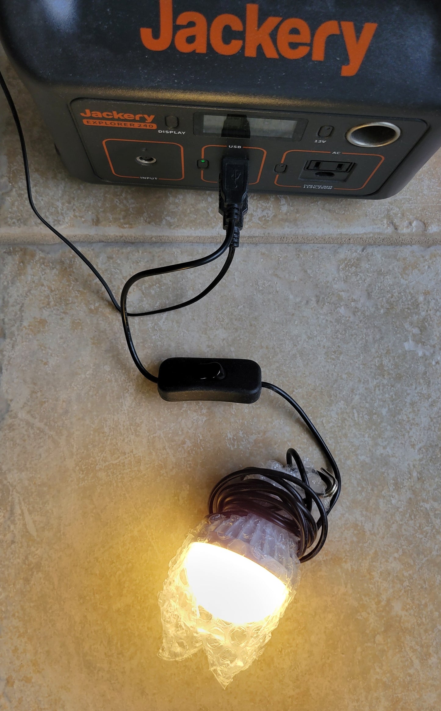 USB LED Light Bulb, Fits Most Portable Power Station & Solar Panel