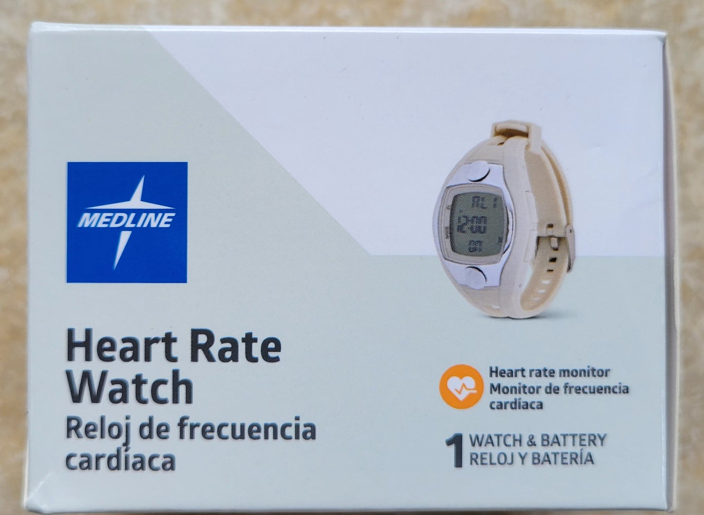 Medline Heart Rate Watch Monitor Pedometer Stopwatch