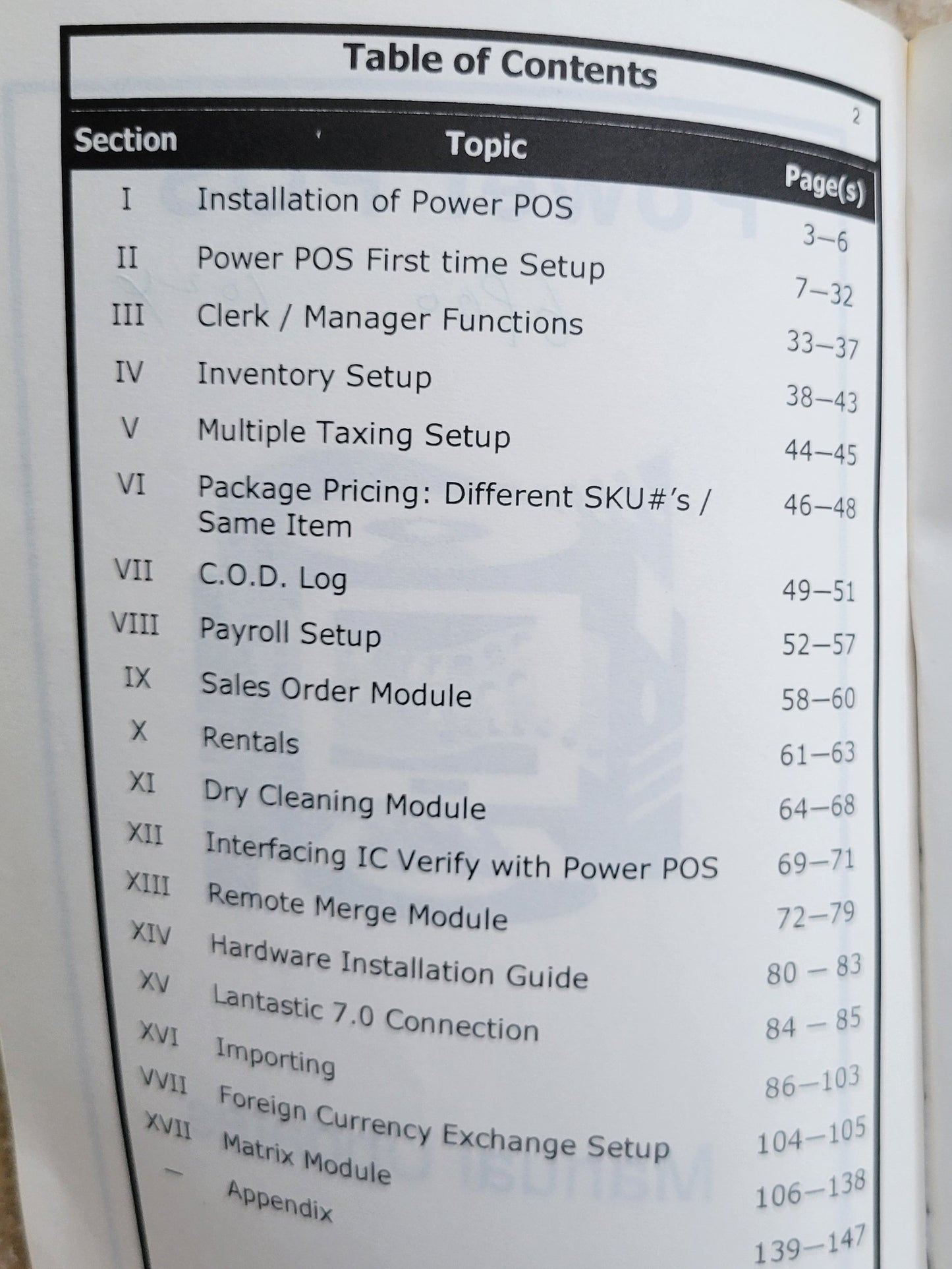 Vintage - Power POS, Point of Sale User's Manual, 2000