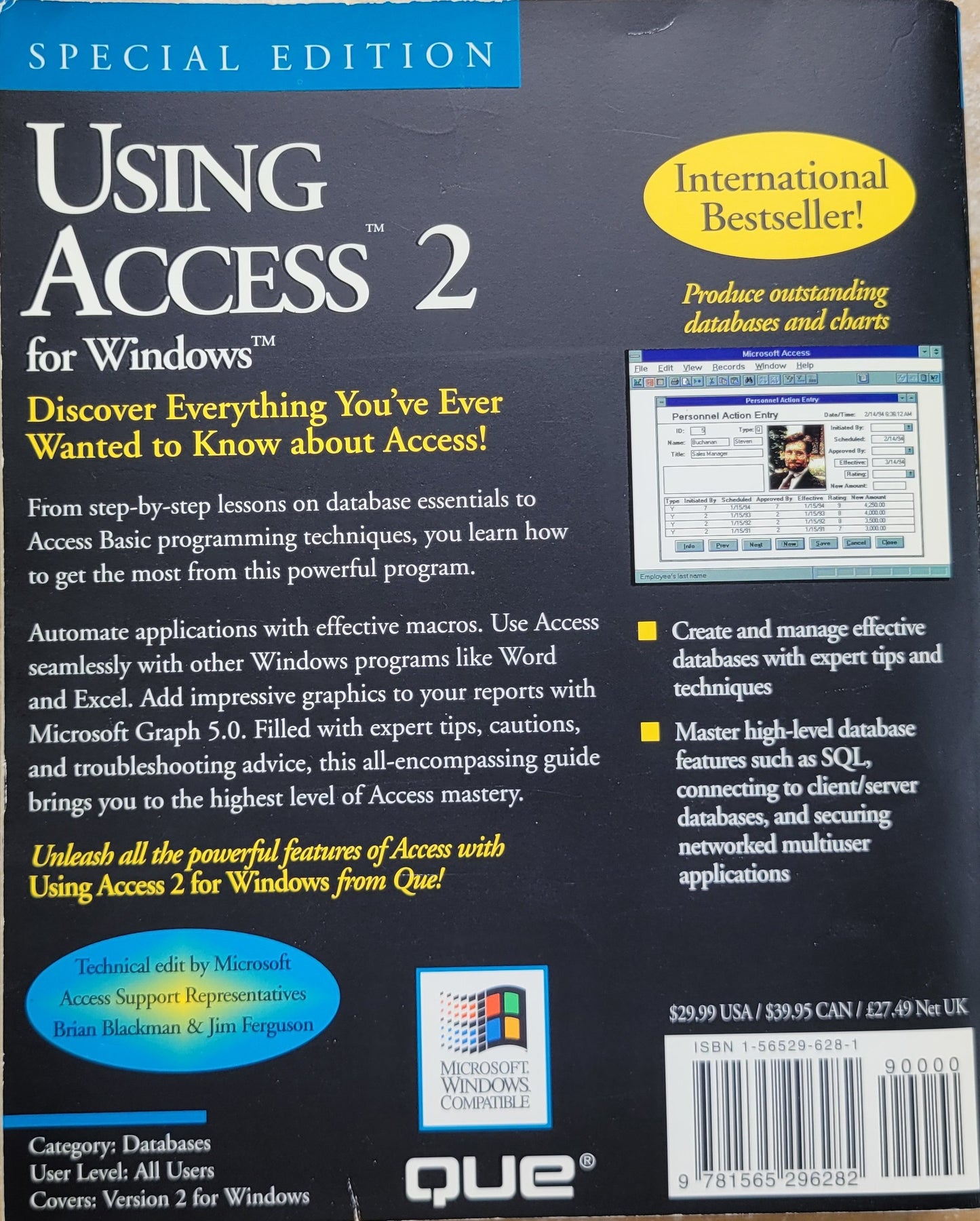 Vintage - Using Microsoft Access 2 for Windows