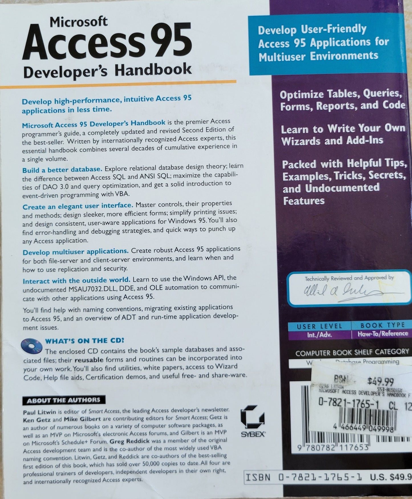 Vintage - Microsoft Access 95 Developer's Handbook, Second Edition