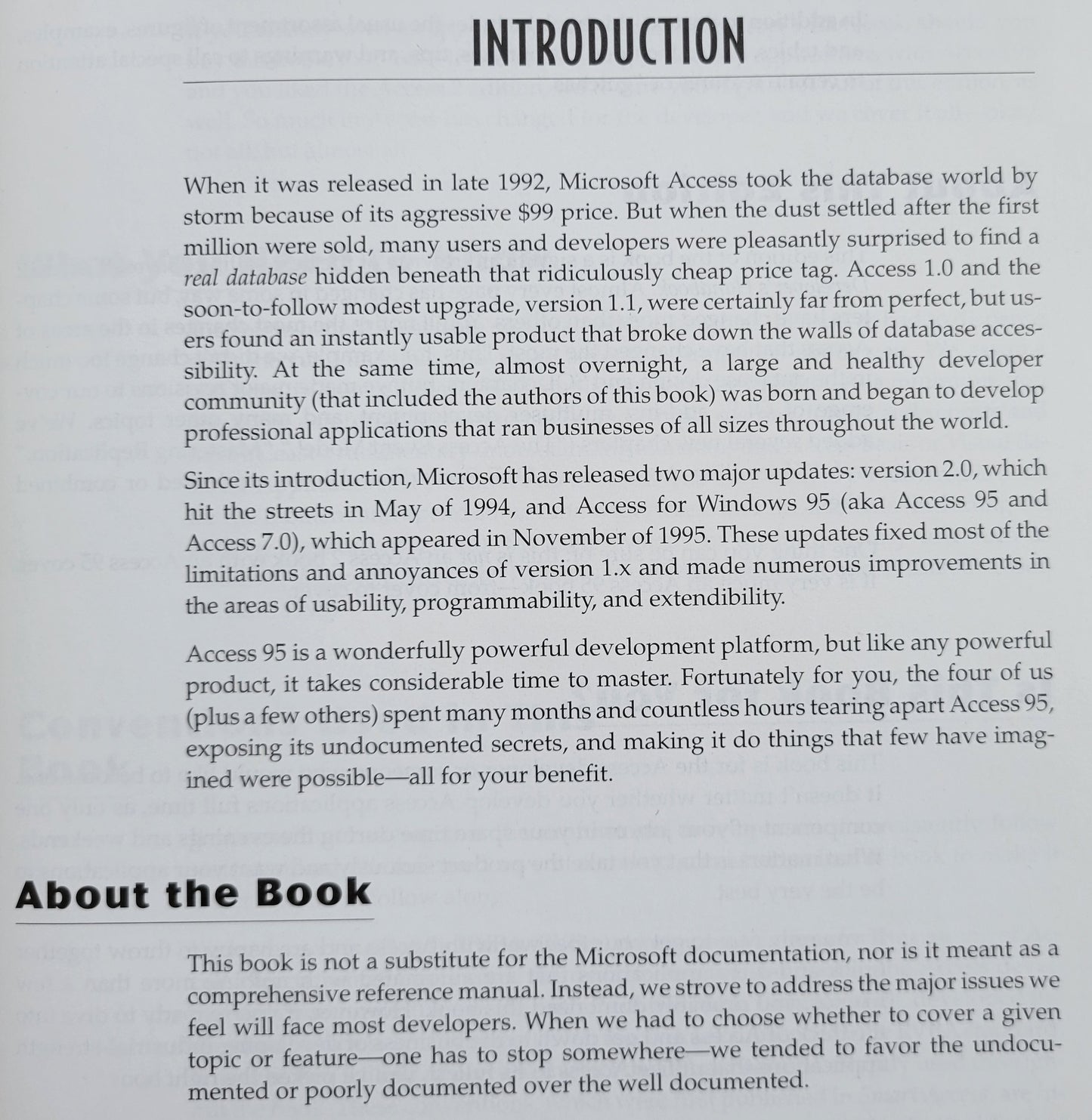 Vintage - Microsoft Access 95 Developer's Handbook, Second Edition