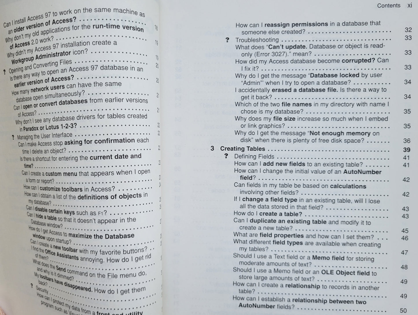 Vintage - Microsoft Access 97 Answers!