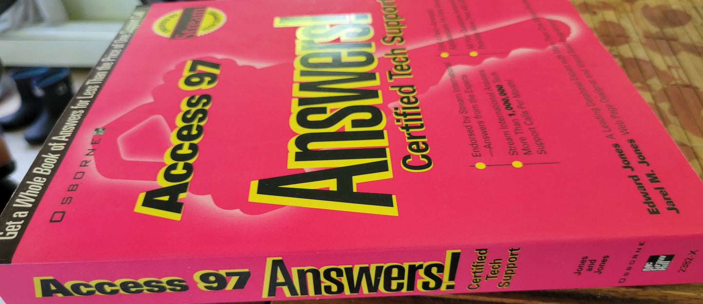 Vintage - Microsoft Access 97 Answers!