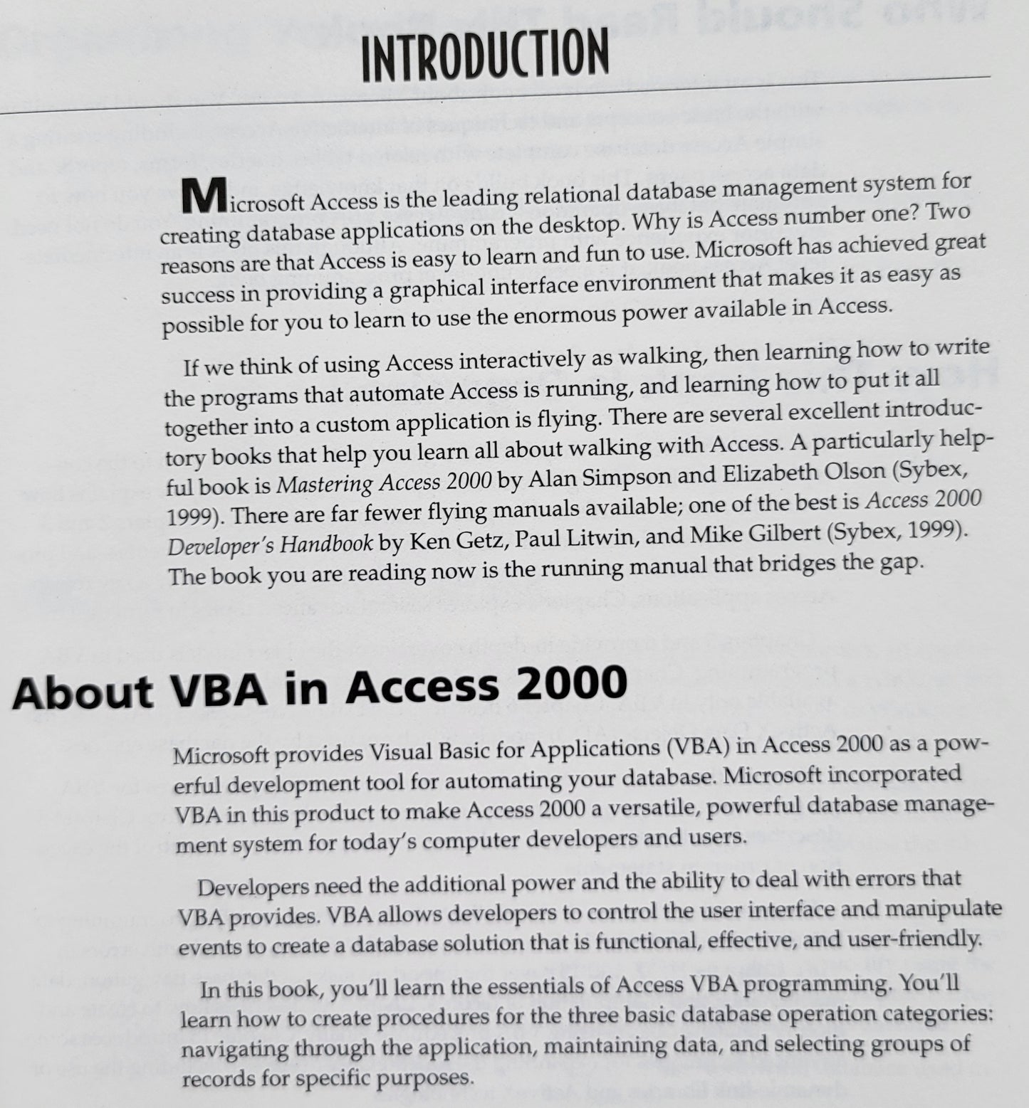 Vintage - Microsoft Access 2000 VBA Handbook