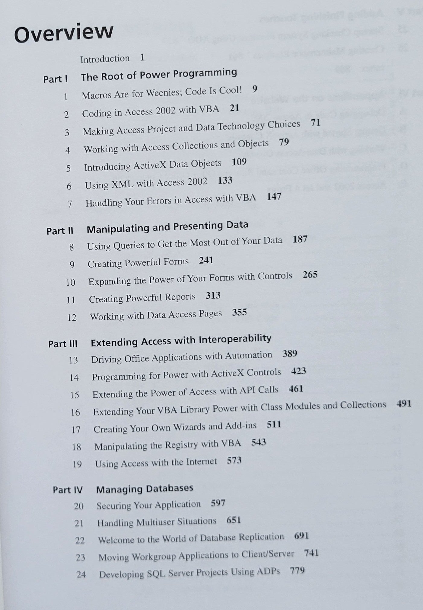 Vintage - Microsoft Access 2002 Power Programming