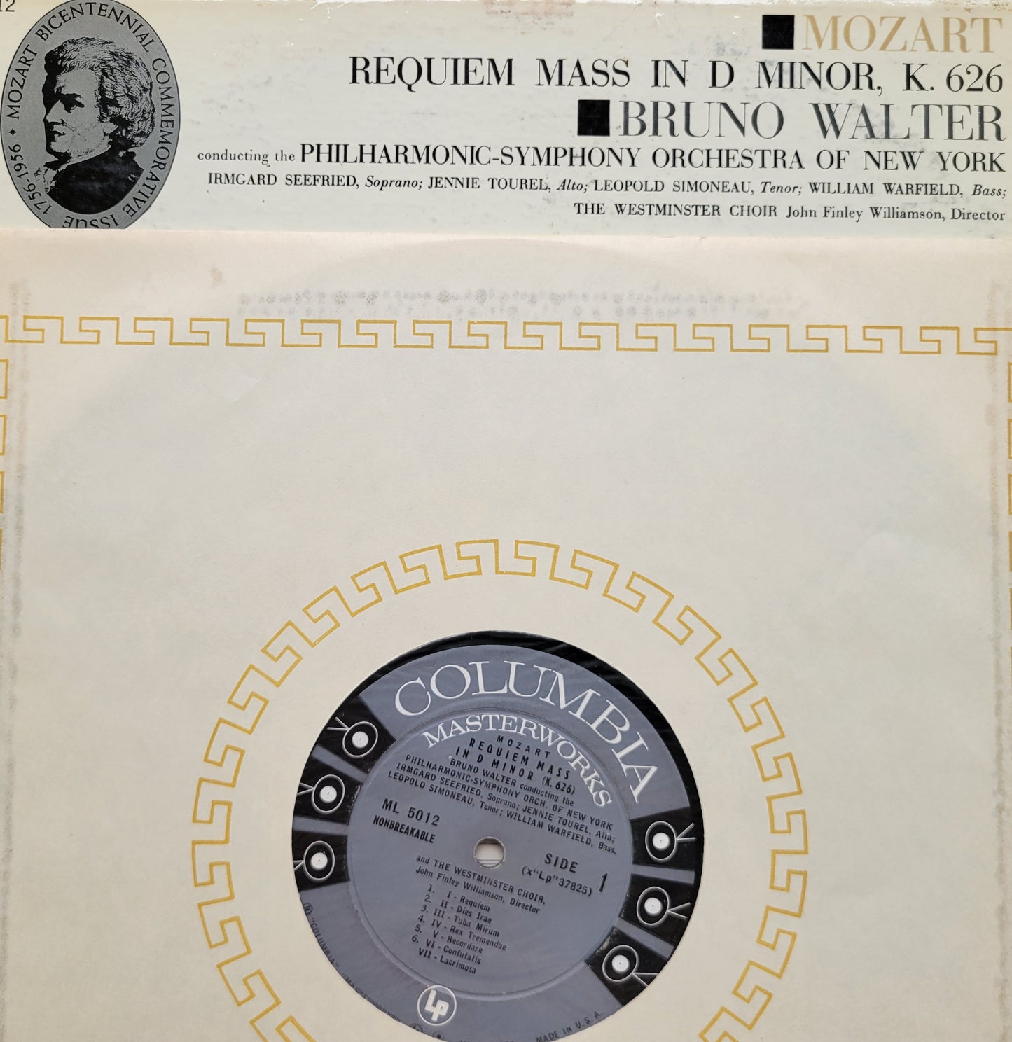 LP Record - Mozart: Requiem Mass, K. 626