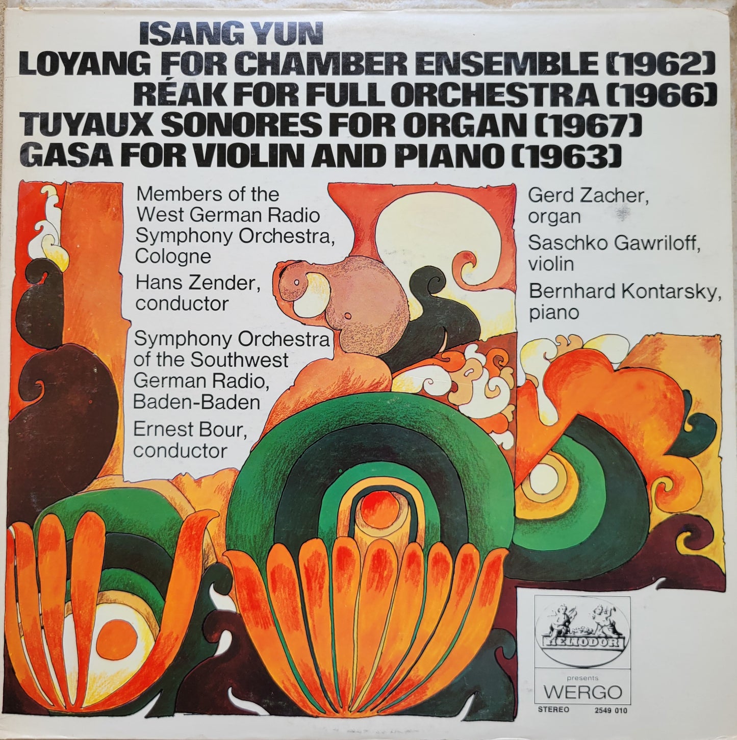 LP Record - Isang Yun: Loyang, Gasa, Reak, Tuyaux Sonores