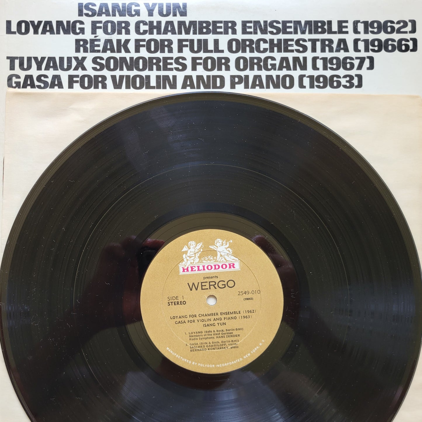 LP Record - Isang Yun: Loyang, Gasa, Reak, Tuyaux Sonores