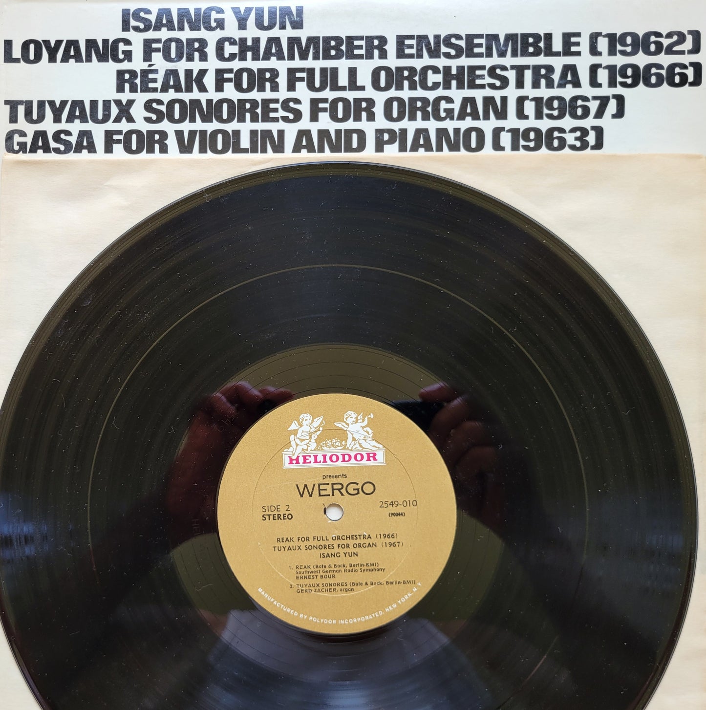 LP Record - Isang Yun: Loyang, Gasa, Reak, Tuyaux Sonores