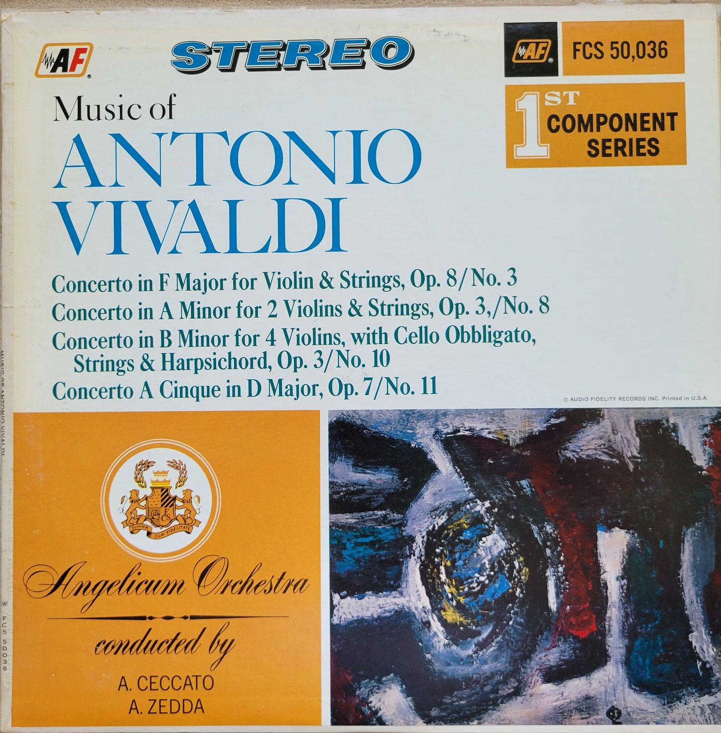 LP Record - Antonio Vivaldi: Concerto in Violin and Strings No. 3, 8