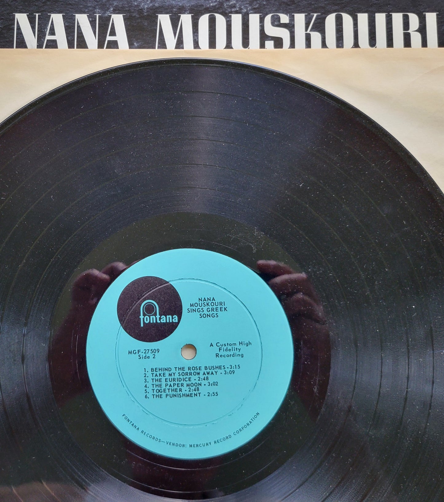 LP Record - Nana Mouskouri: Never on Sunday in Greece
