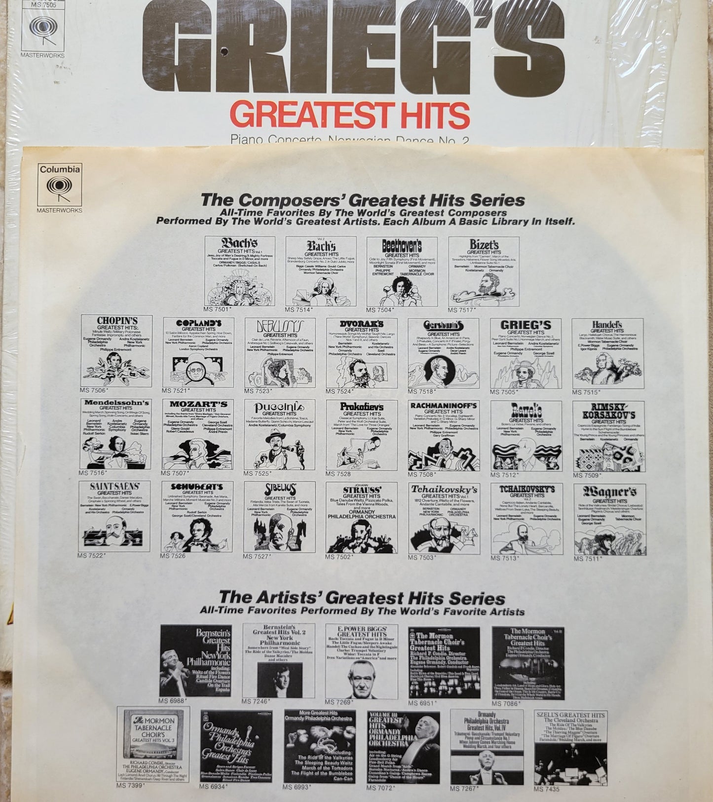 LP Record - GRIEG'S Greatest Hits: Piano Concerto, Norwegian Dance No. 2