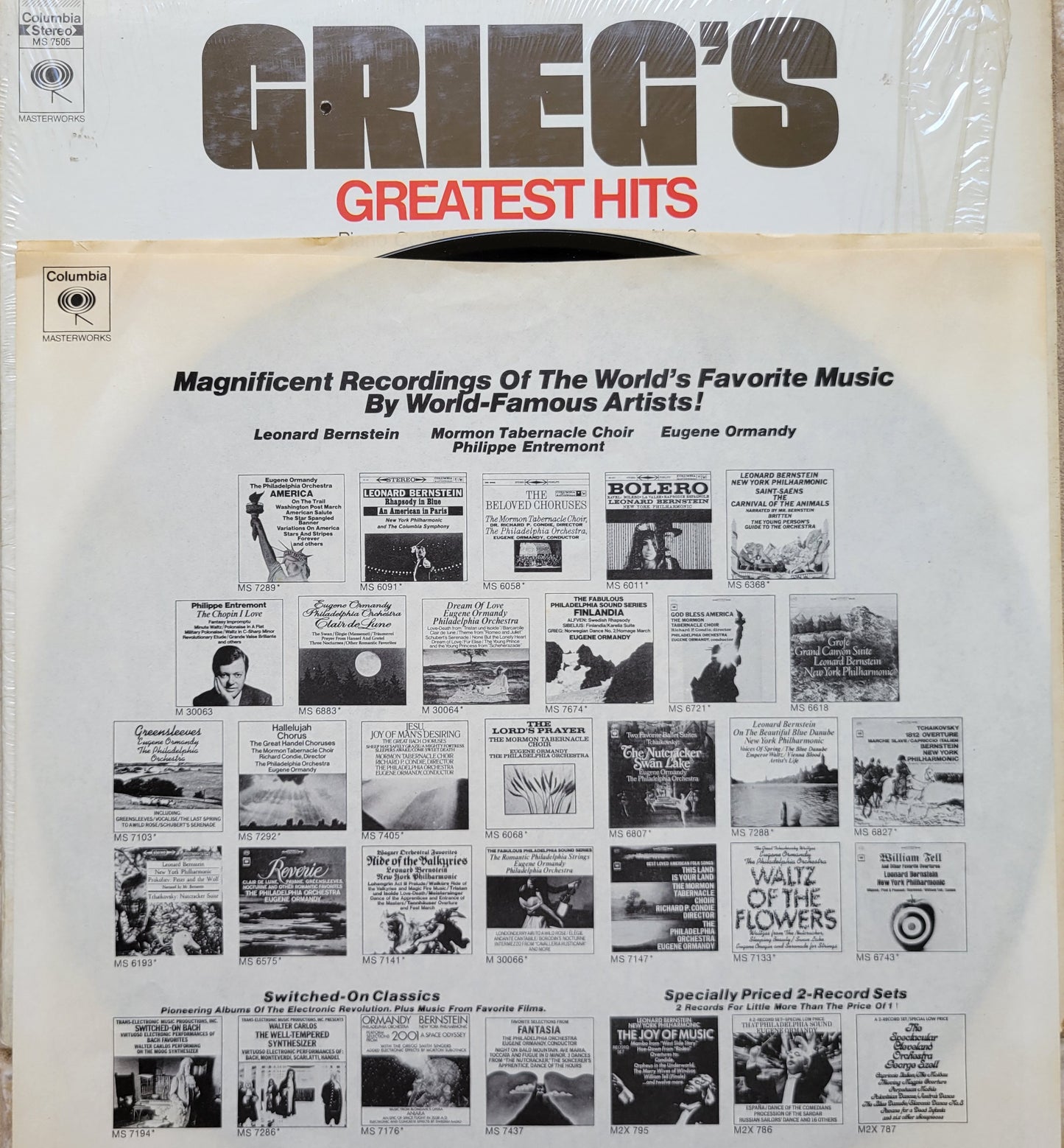 LP Record - GRIEG'S Greatest Hits: Piano Concerto, Norwegian Dance No. 2